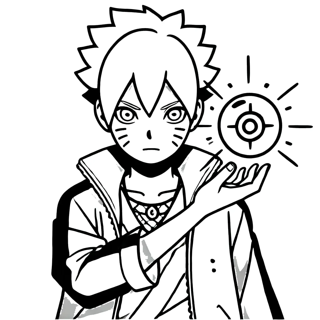 coloriage Boruto gratuit en ligne