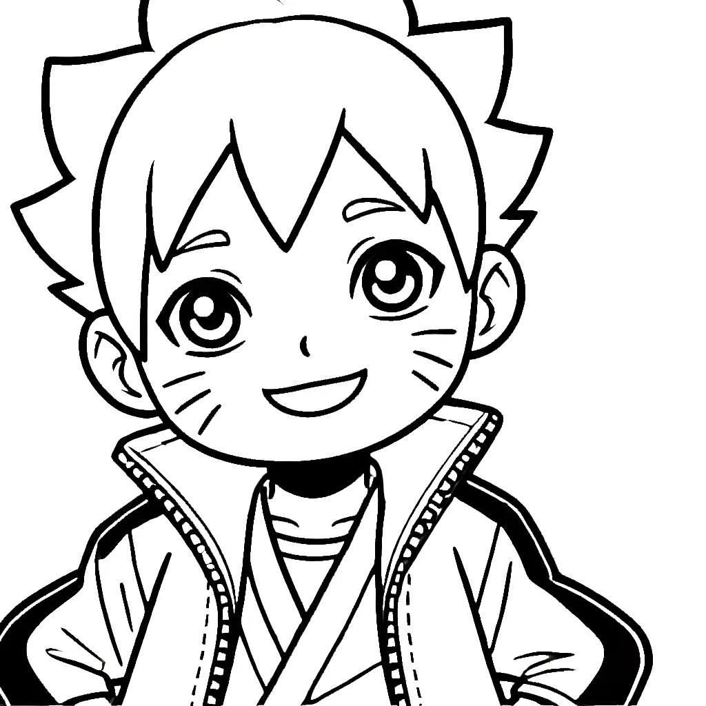 coloriage Boruto a imprimer pour enfant de 4 ans 2