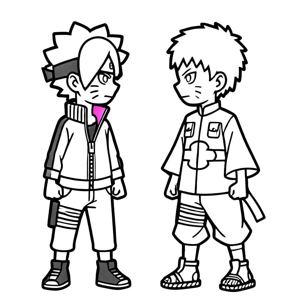 coloriage Boruto pour enfants a imprimer