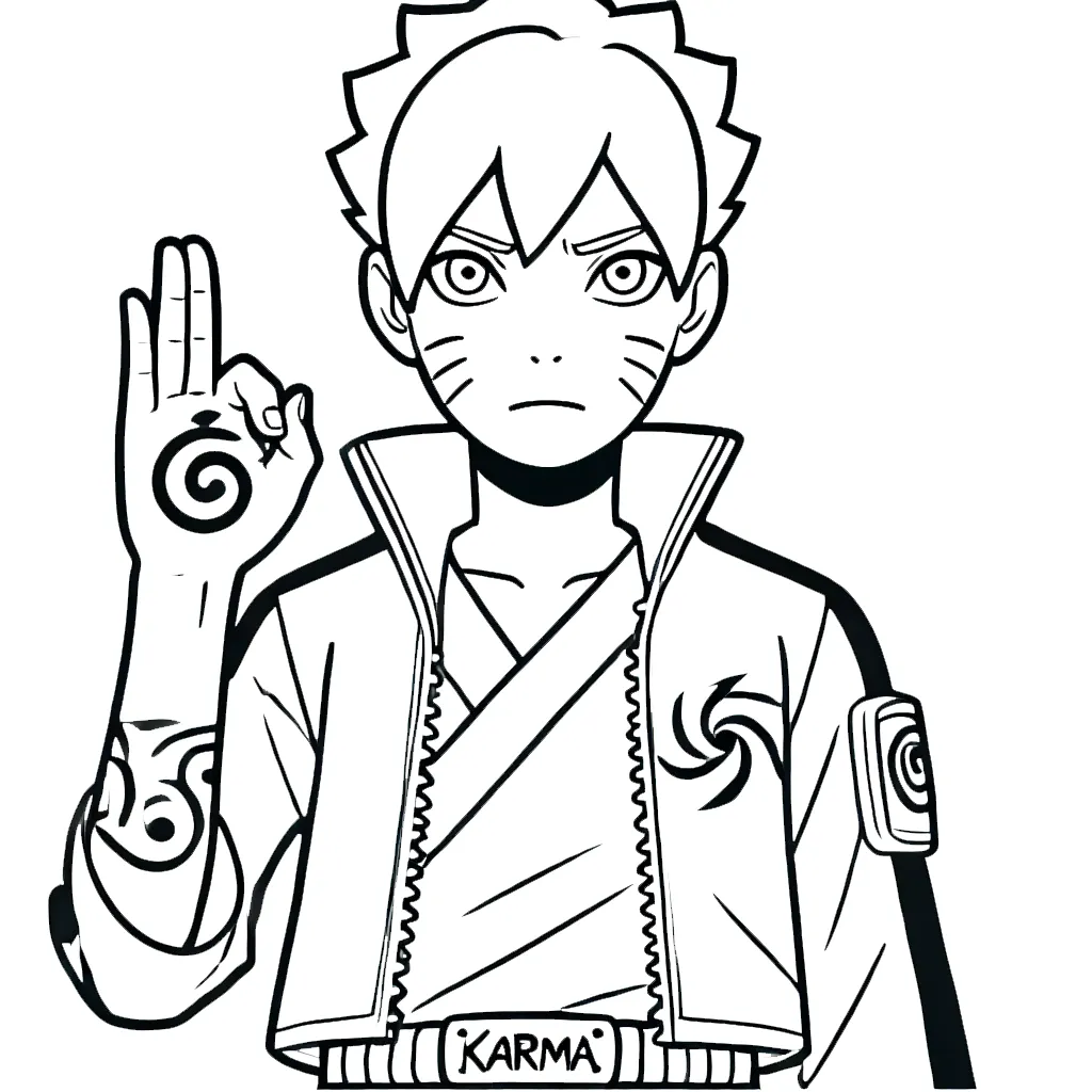 coloriage Boruto à imprimer a4