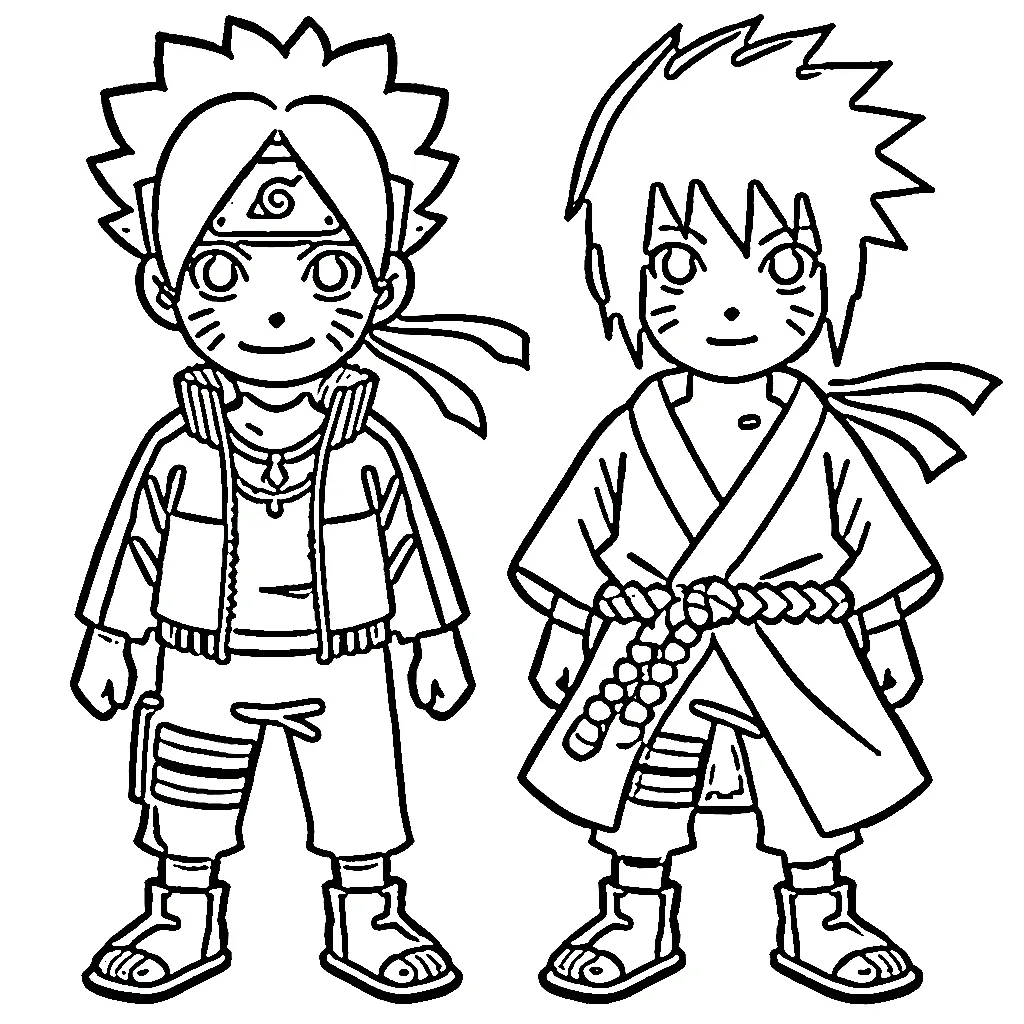 coloriage Boruto pour enfants à imprimer