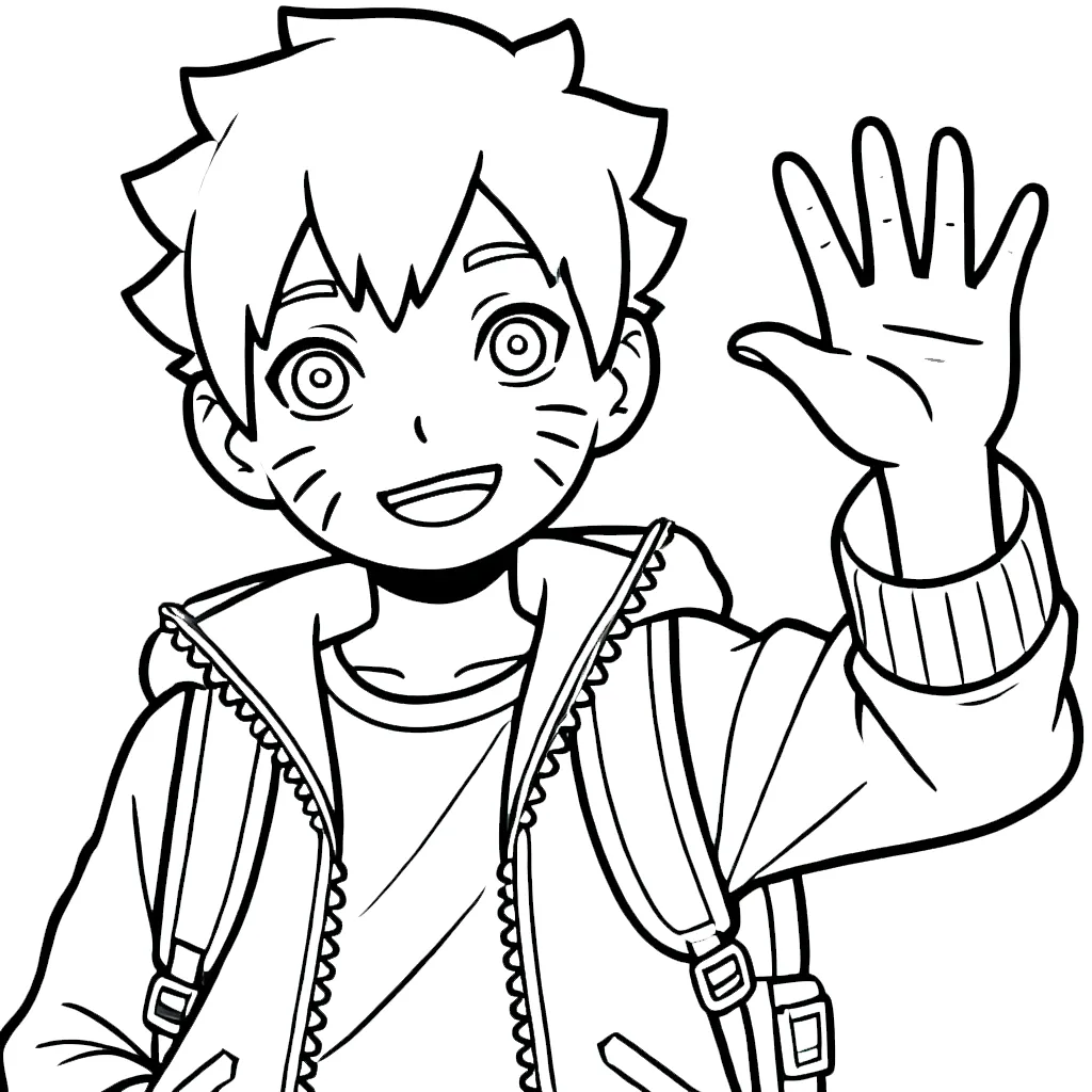 coloriage Boruto pour enfants a imprimer 1