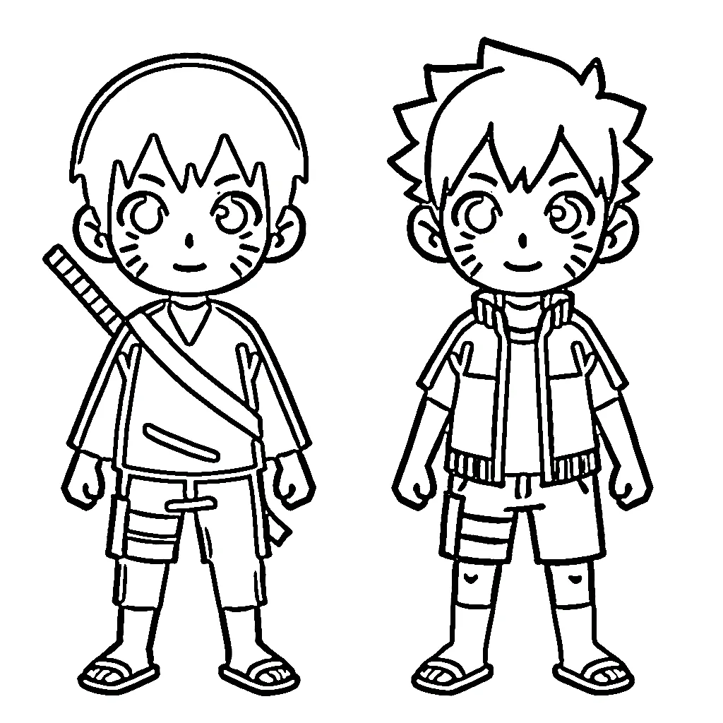 coloriage Boruto pour enfant 2