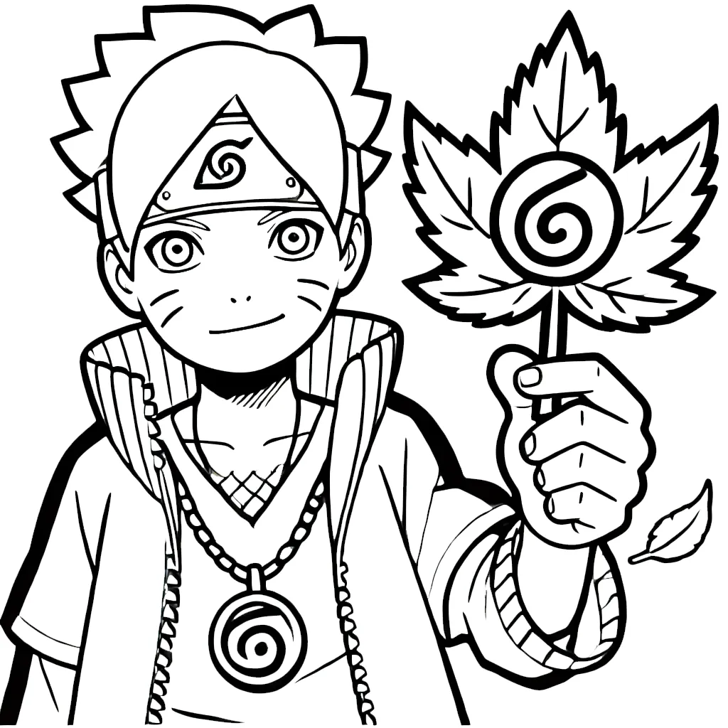 coloriage Boruto et apprentissage