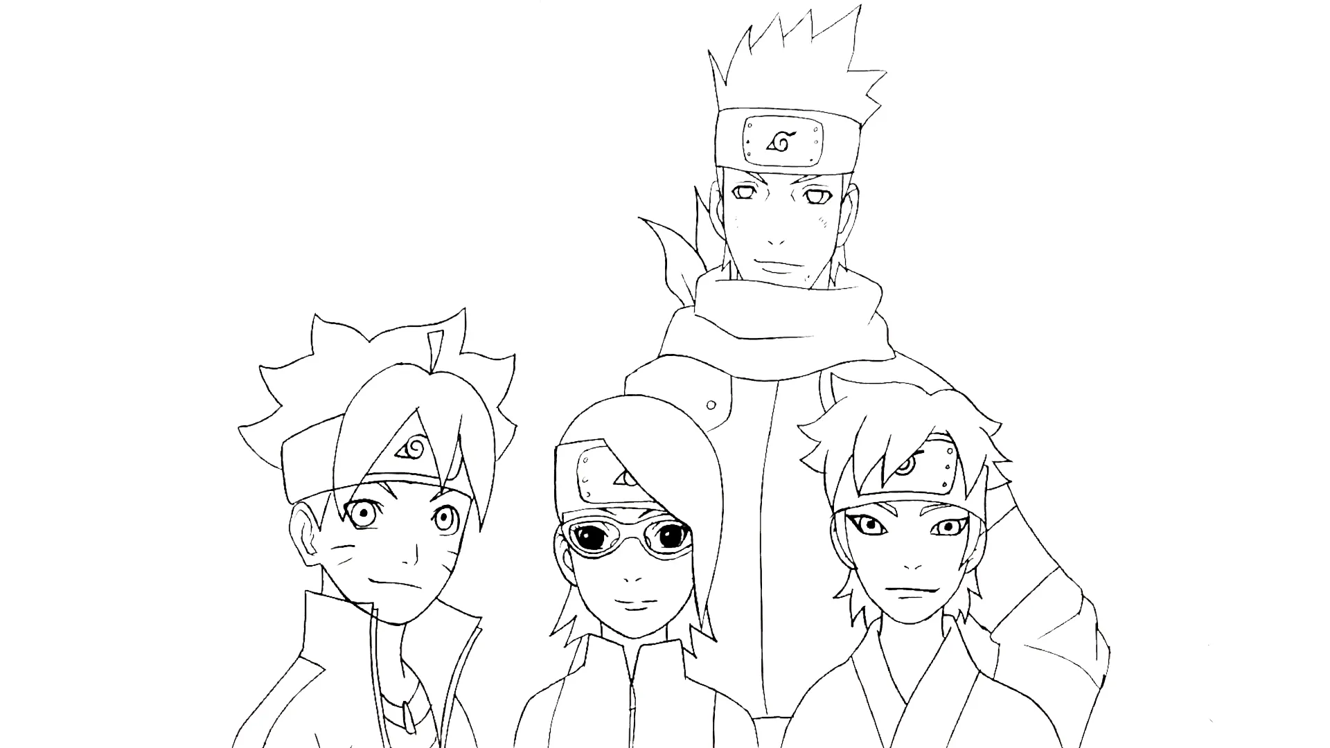 coloriage Boruto à imprimer pour enfant de 3 ans