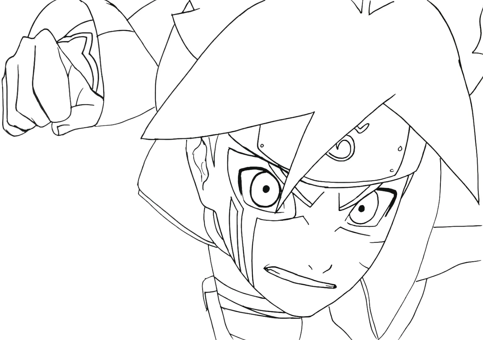 coloriage Boruto pour bebe a imprimer