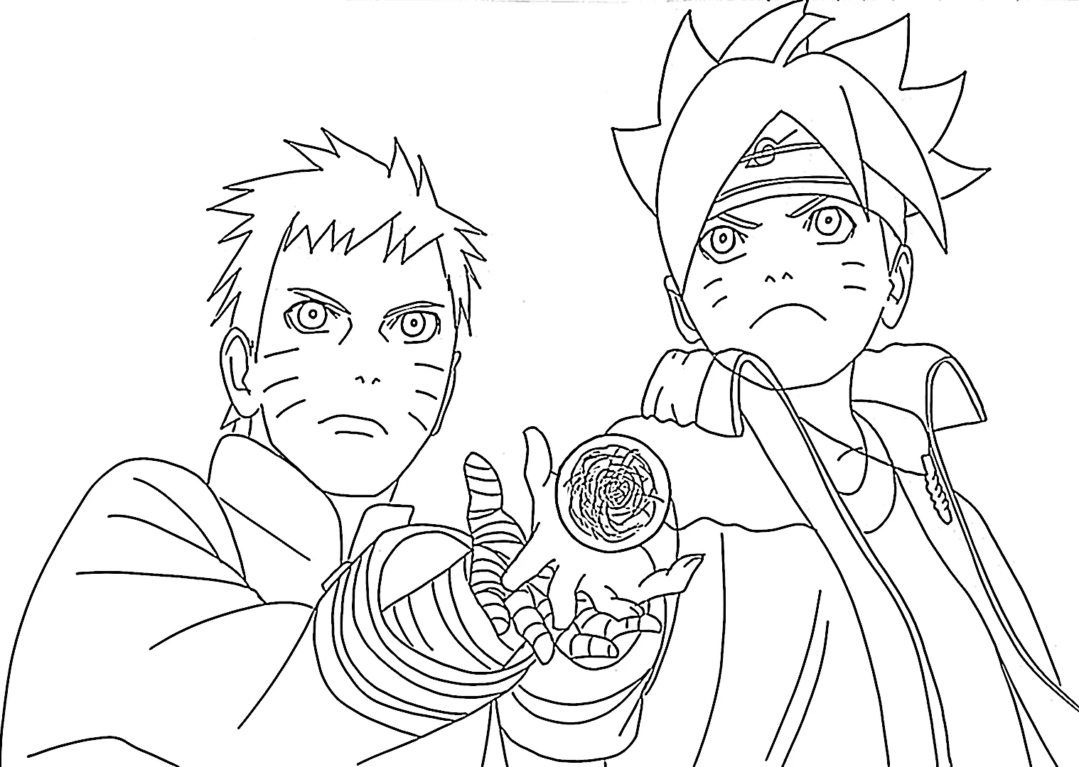 coloriage Boruto a imprimer gratuit