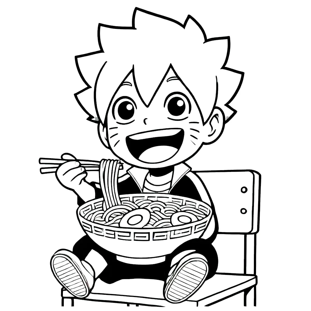 coloriage Boruto educatif pour enfant