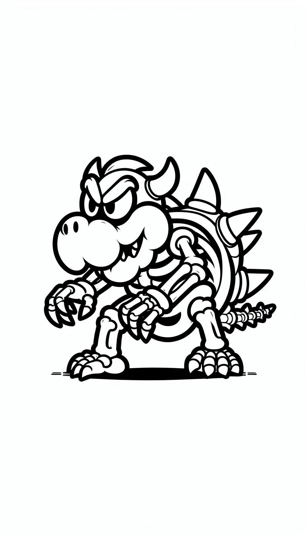 coloriage Bowser pour enfants à imprimer 1