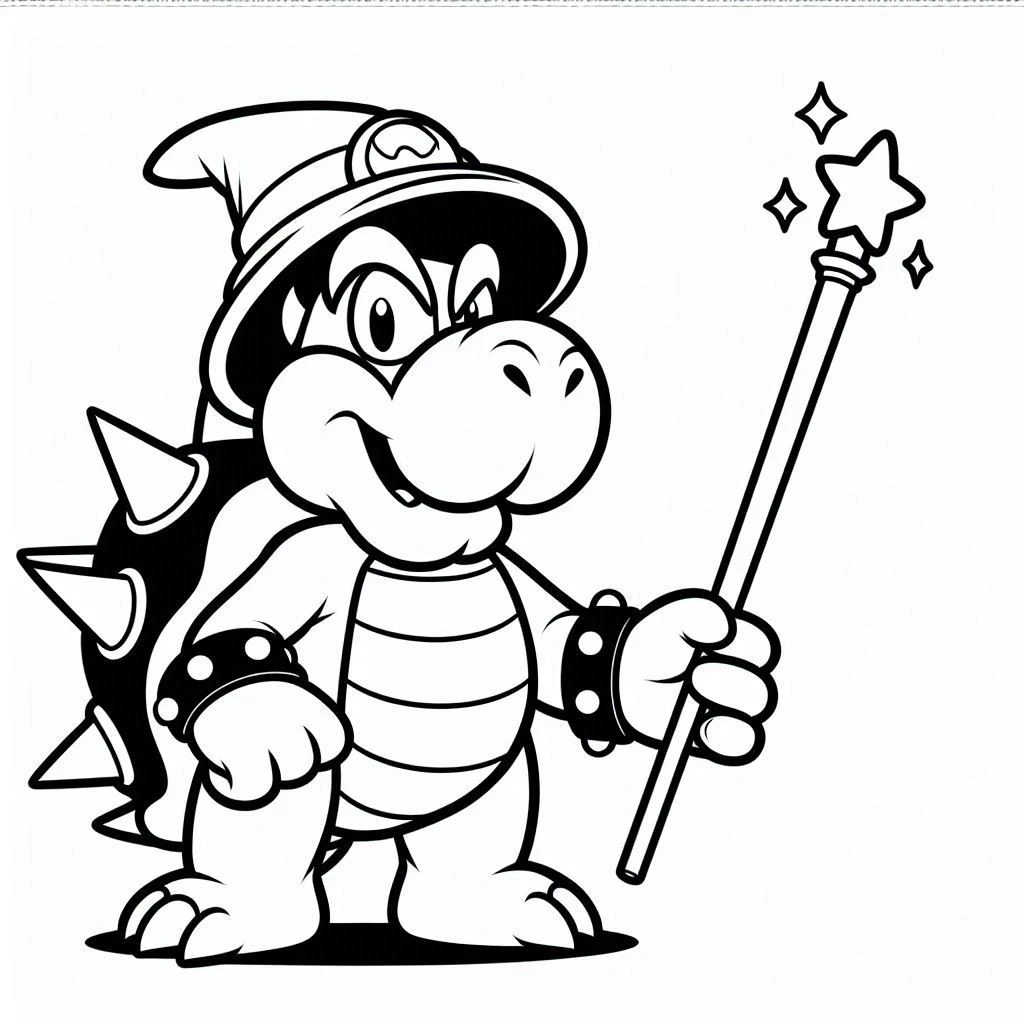 image pour coloriage Bowser enfant 1