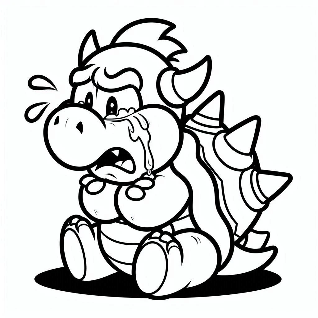 coloriage Bowser a imprimer gratuitement