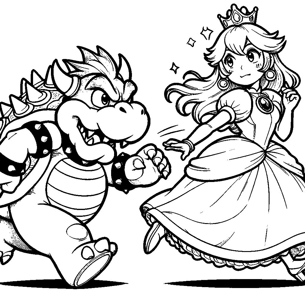 coloriage Bowser à imprimer gratuitement pdf