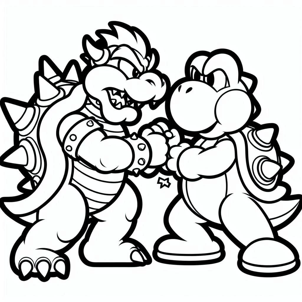 coloriage Bowser pour primaire