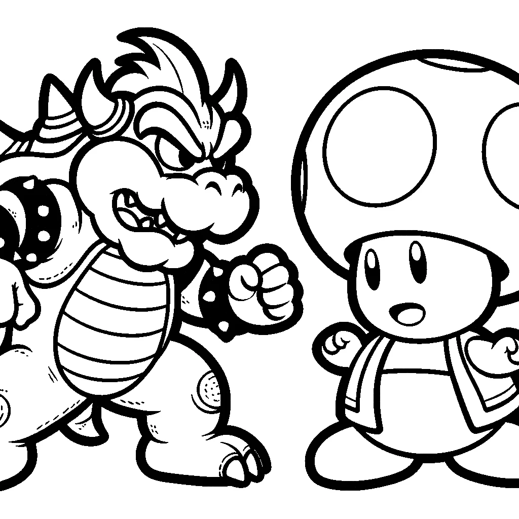 coloriage Bowser gratuit en ligne