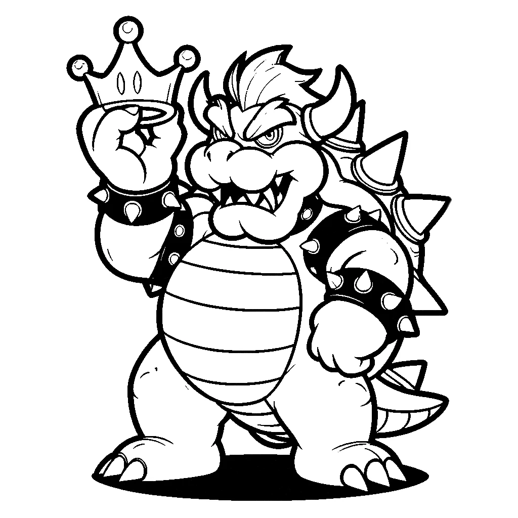 coloriage Bowser gratuit pour enfants