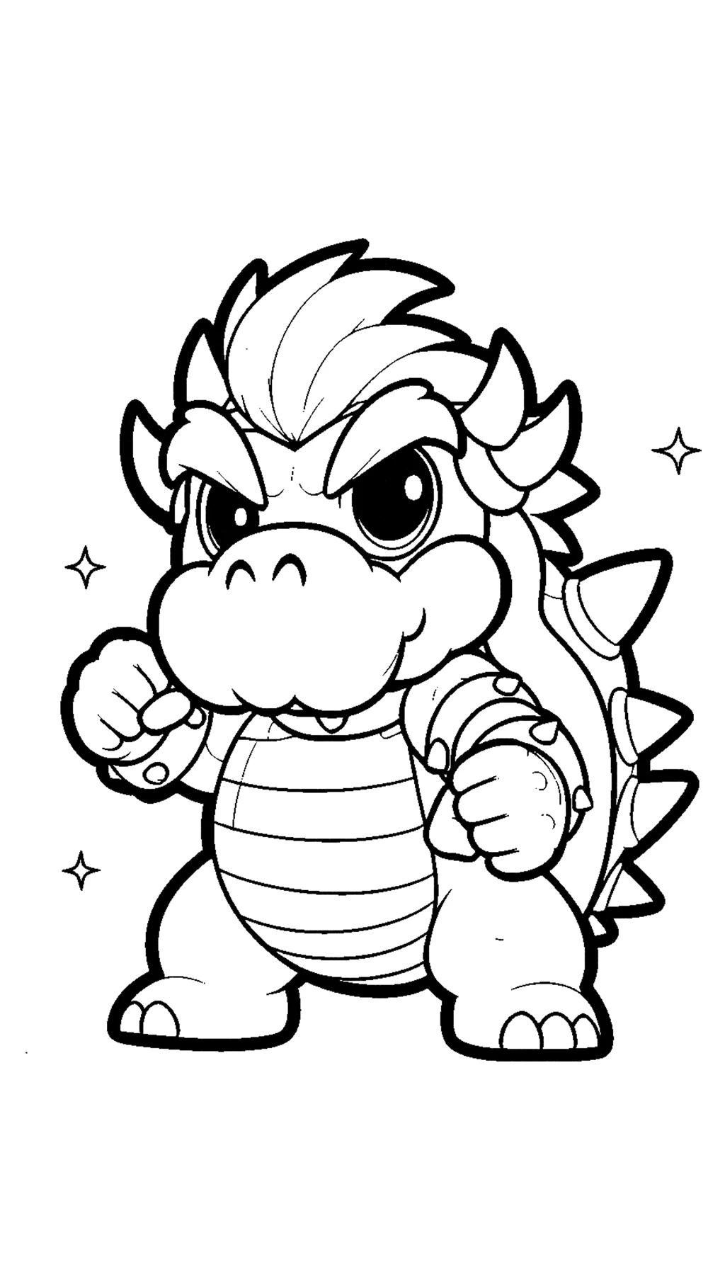 coloriage Bowser à imprimer pour enfants