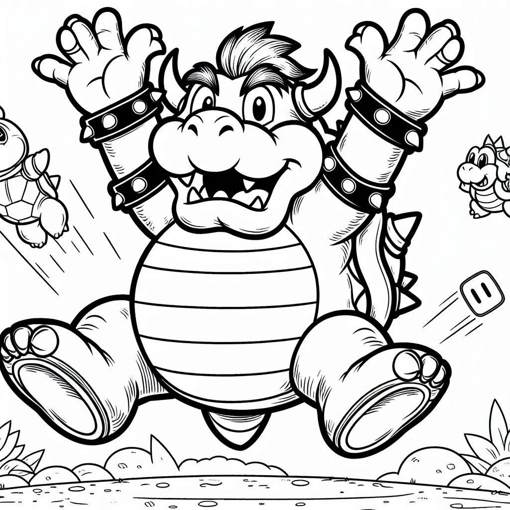 coloriage Bowser et dessins 1