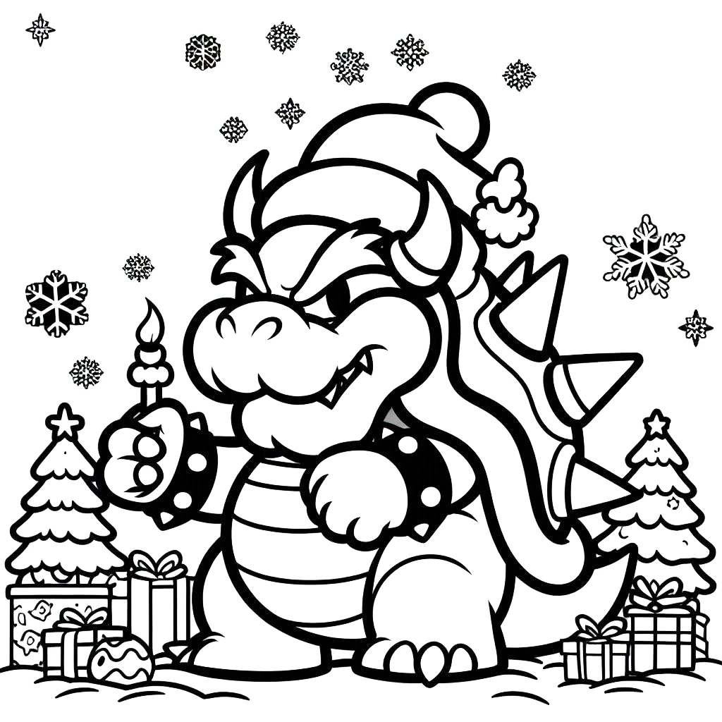 coloriage Bowser de pour enfants