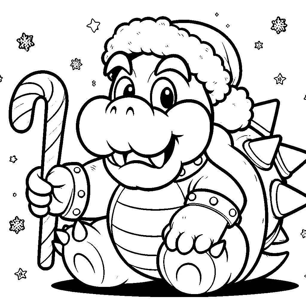 coloriage Bowser educatif pour enfant