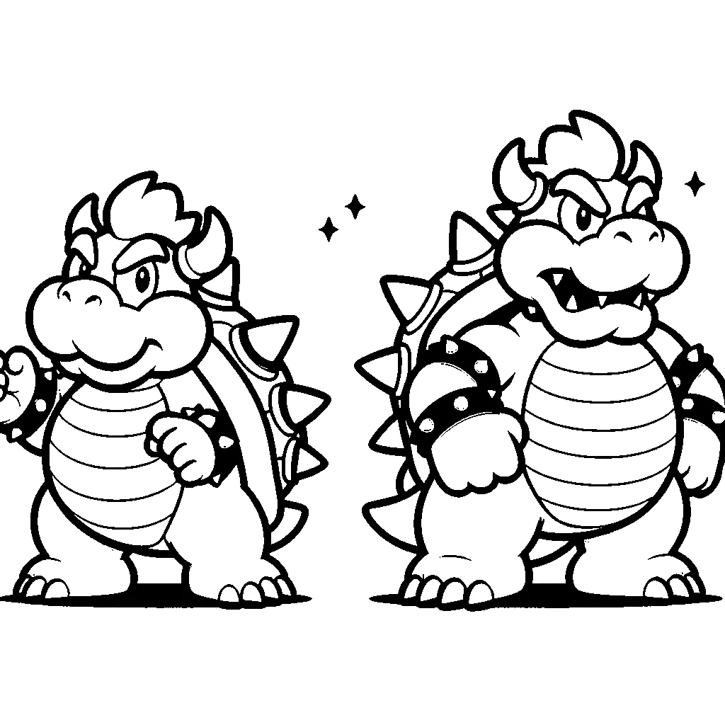 coloriage Bowser pour enfant gratuit