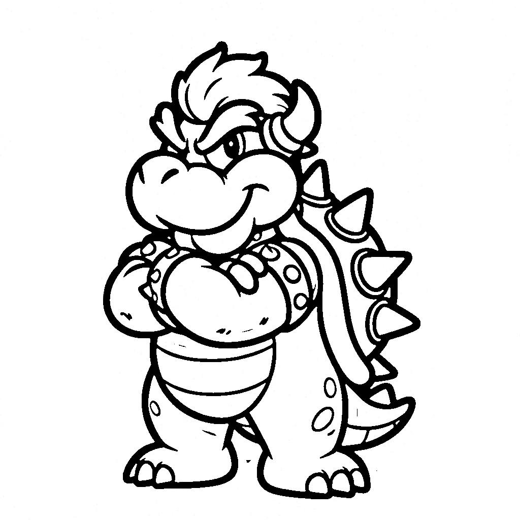 coloriage Bowser pour enfant de 2 ans