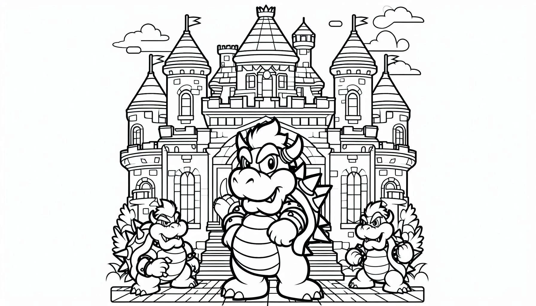 coloriage Bowser à imprimer gratuitement