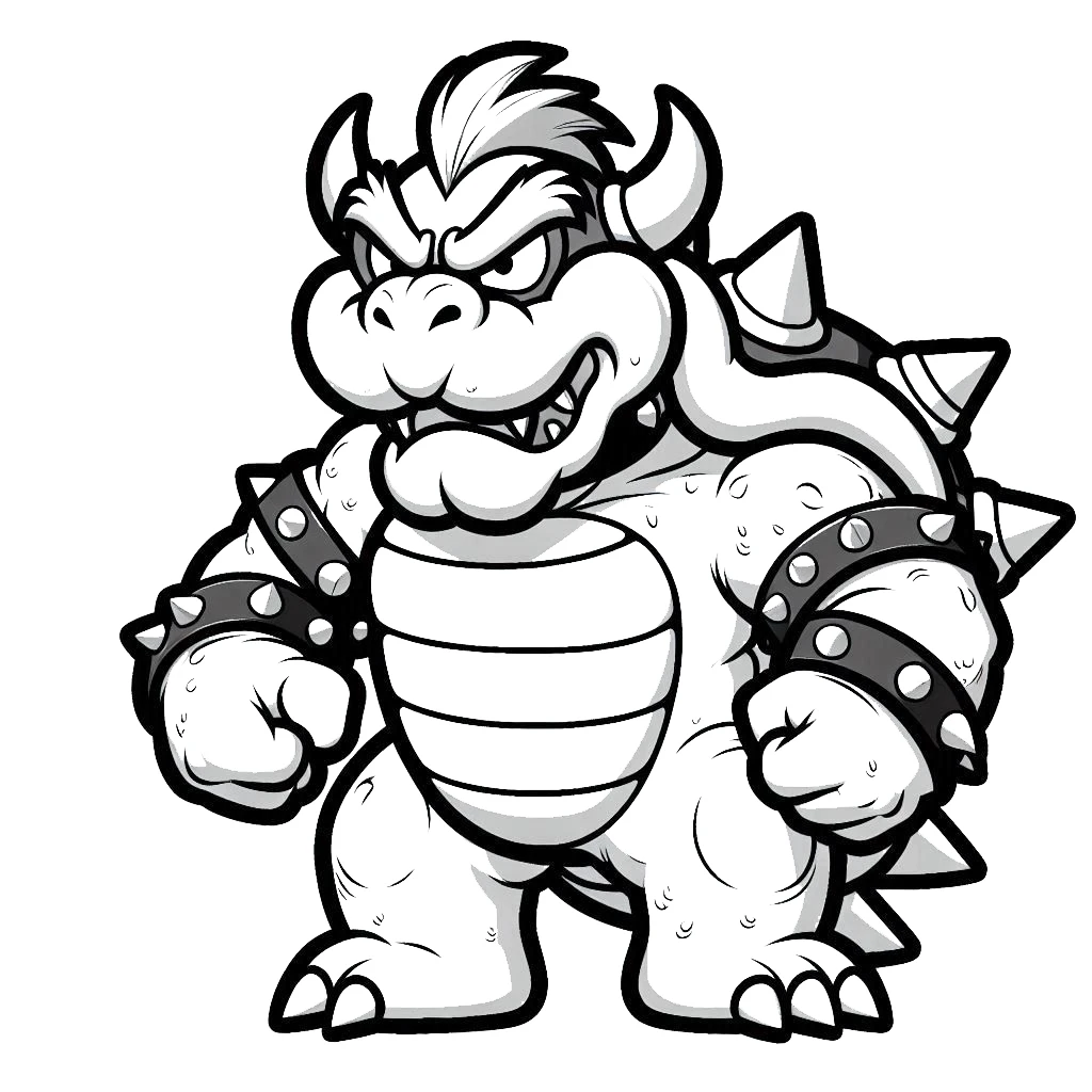 coloriage Bowser pour bebe a imprimer 1