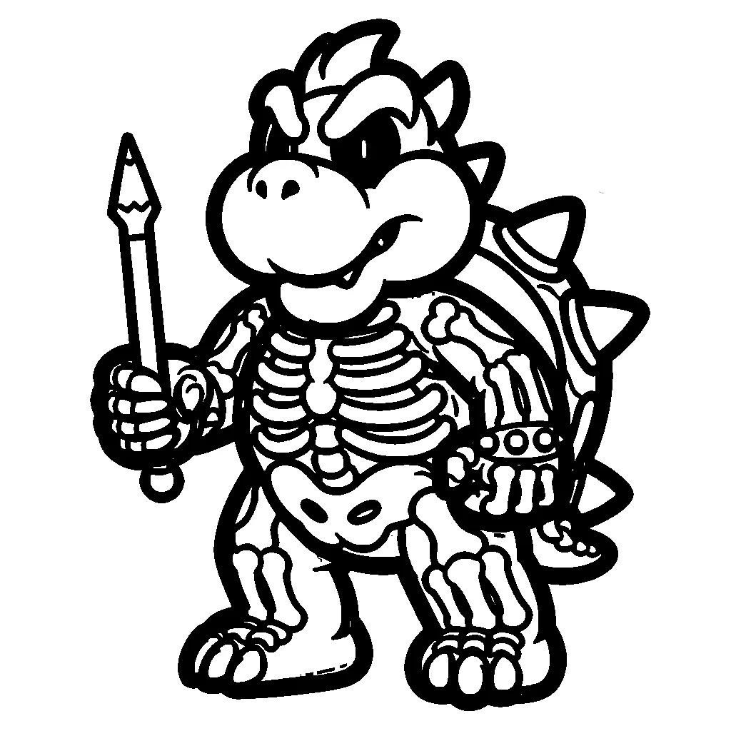 coloriage Bowser pour primaire 1