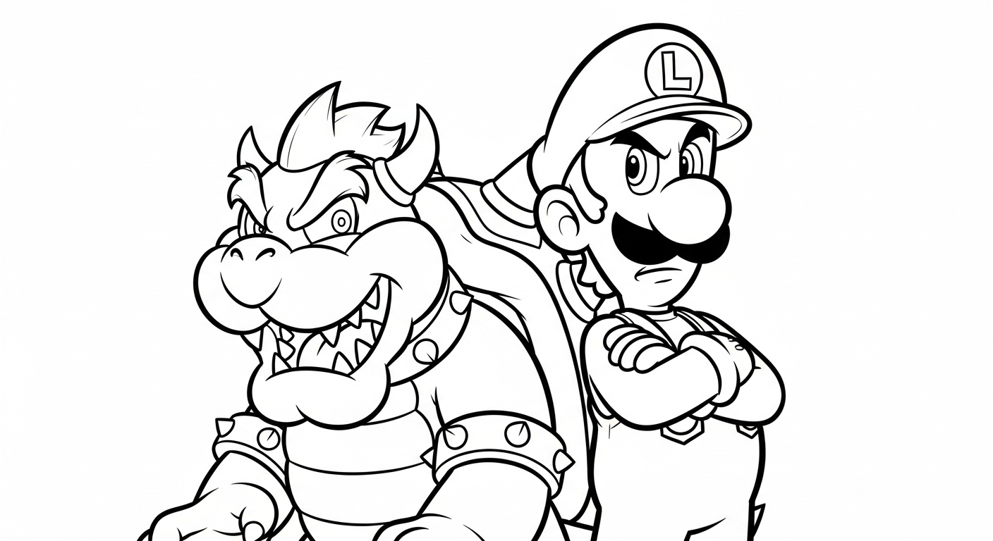 coloriage Bowser updated a imprimer