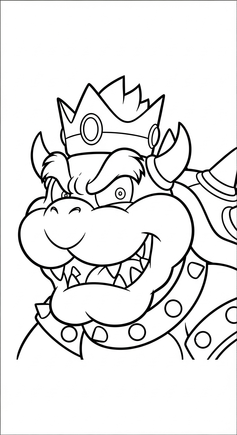 coloriage Bowser updated à imprimer