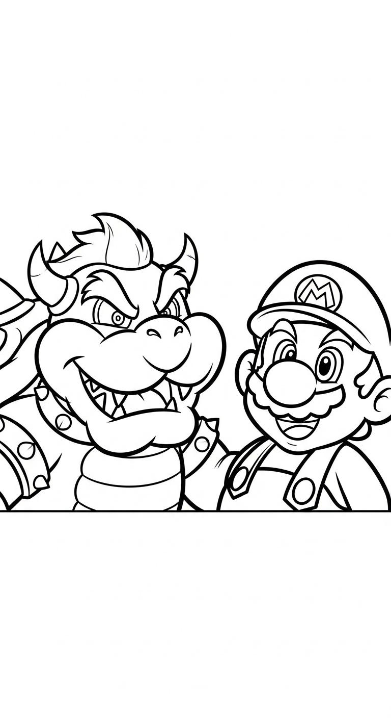 coloriage Bowser updated gratuit à imprimer 1