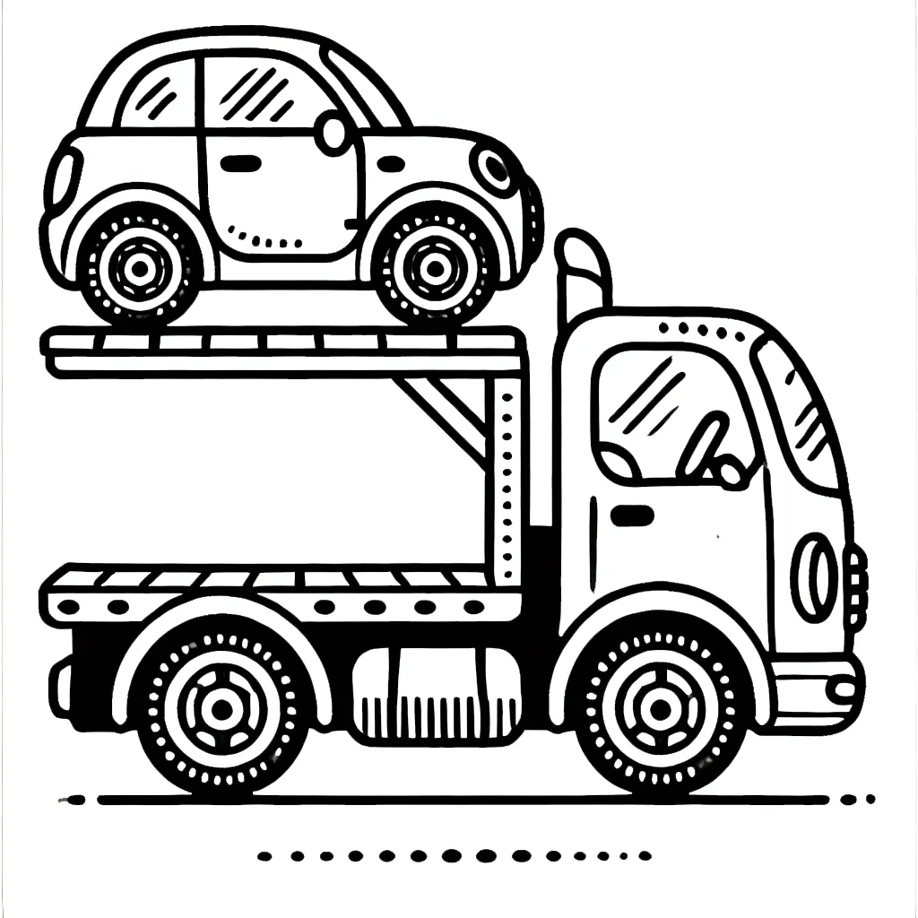 coloriage Camion pour enfant de 2 ans