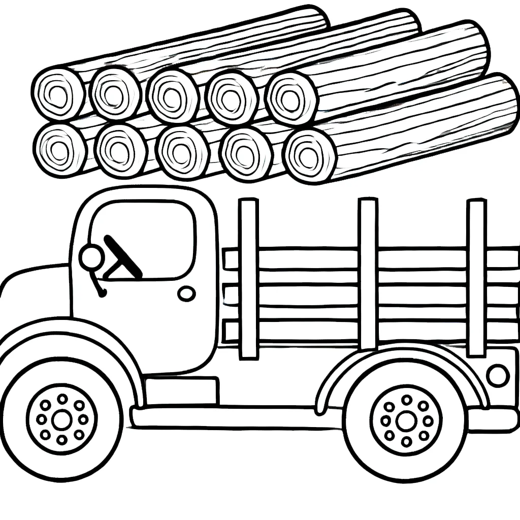 image de coloriage Camion pour enfant