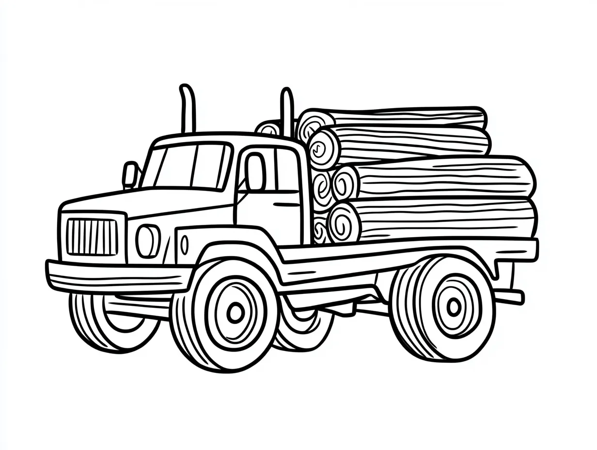 coloriage Camion à imprimer pour enfant de 4 ans 2