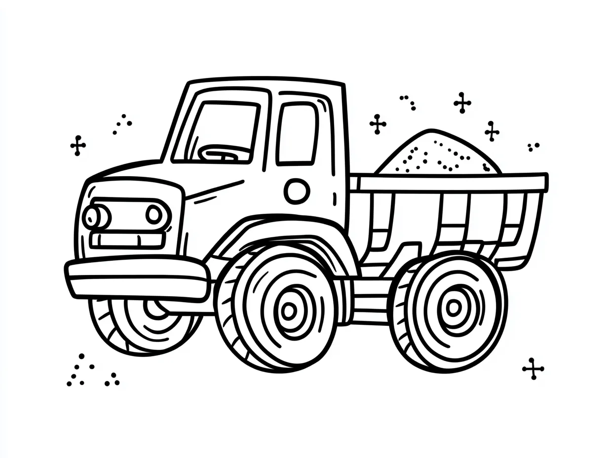 coloriage Camion et decoupage a imprimer gratuit