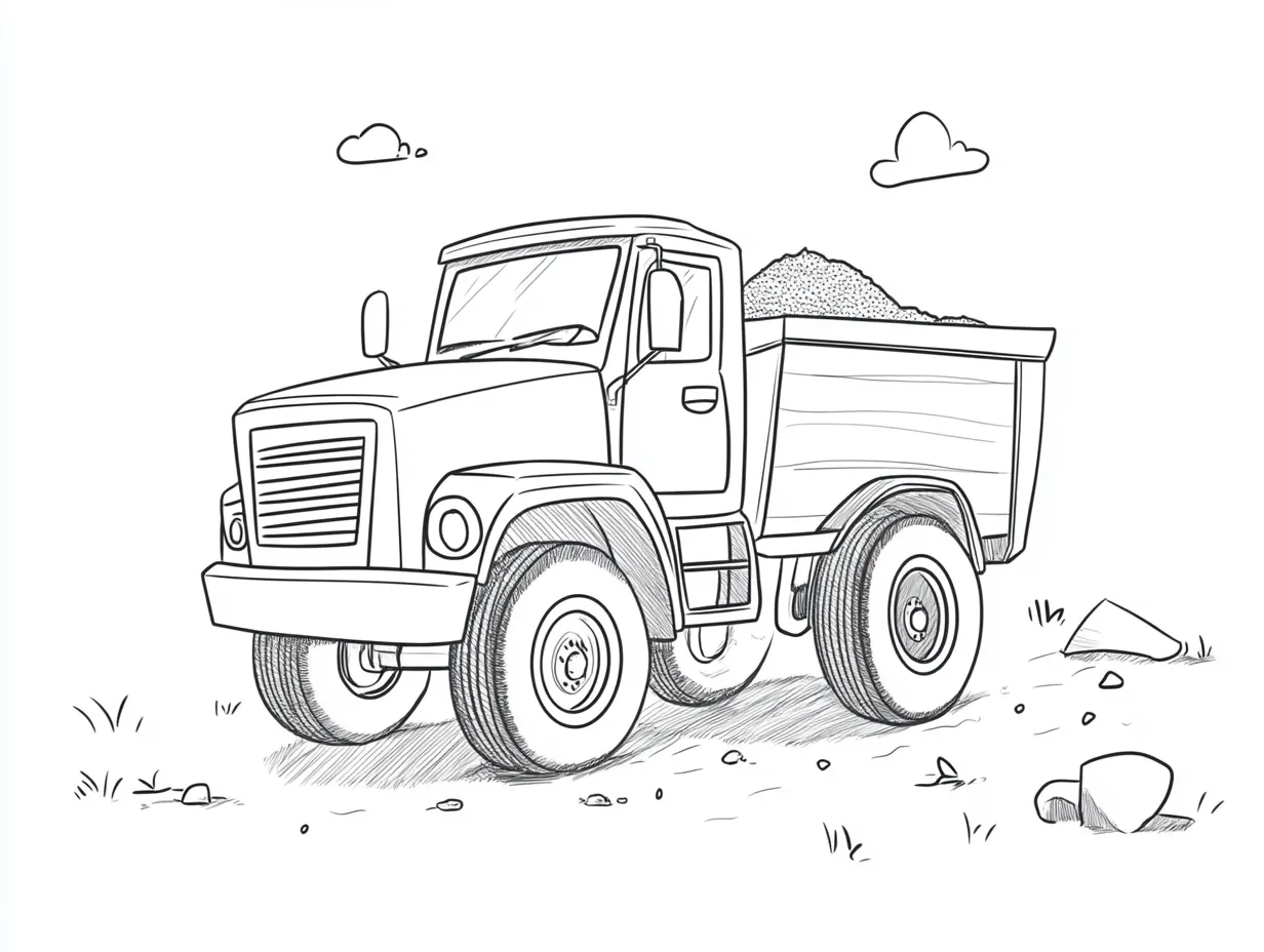 coloriage Camion pour enfants à imprimer 1