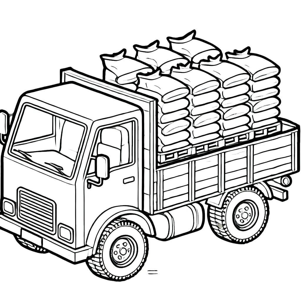 coloriage Camion en ligne pour enfant