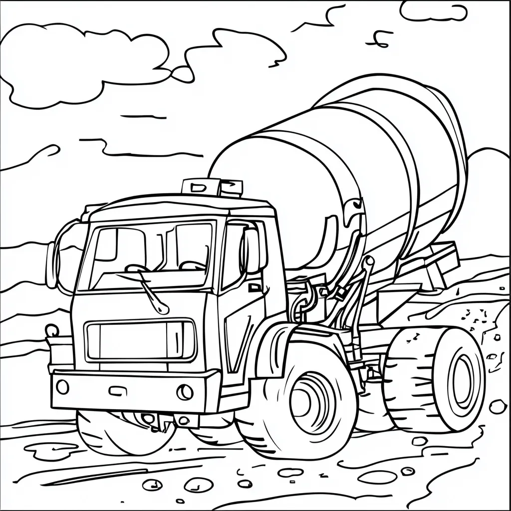 coloriage Camion pour enfant de 10 ans