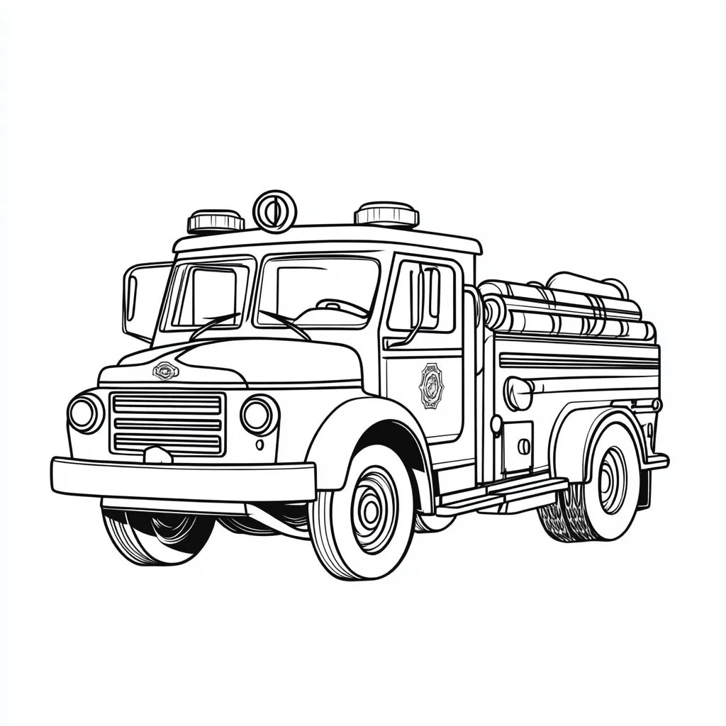 coloriage Camion à imprimer pour enfant de 2 ans