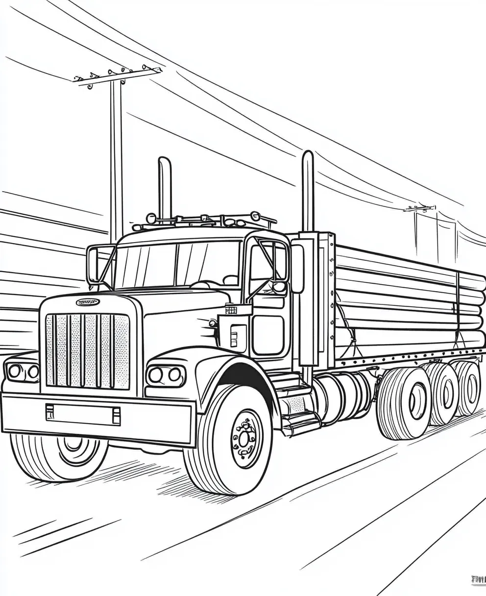 coloriage Camion pour enfant de 5 ans