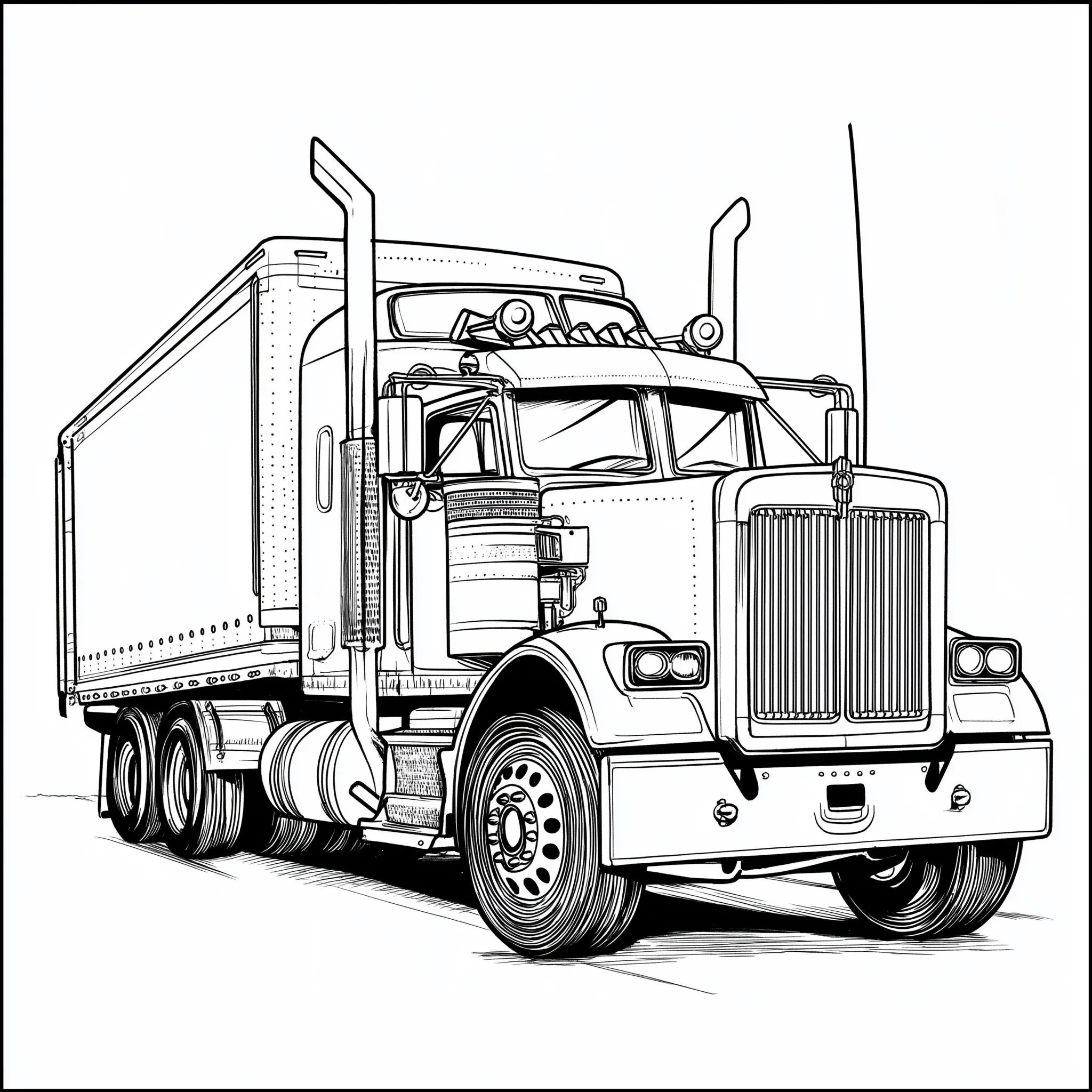 coloriage Camion à imprimer pdf gratuit 2