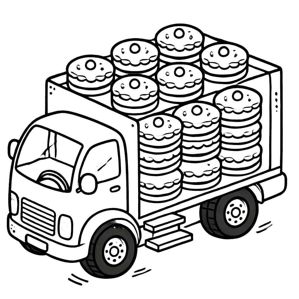 coloriage Camion de pour enfants