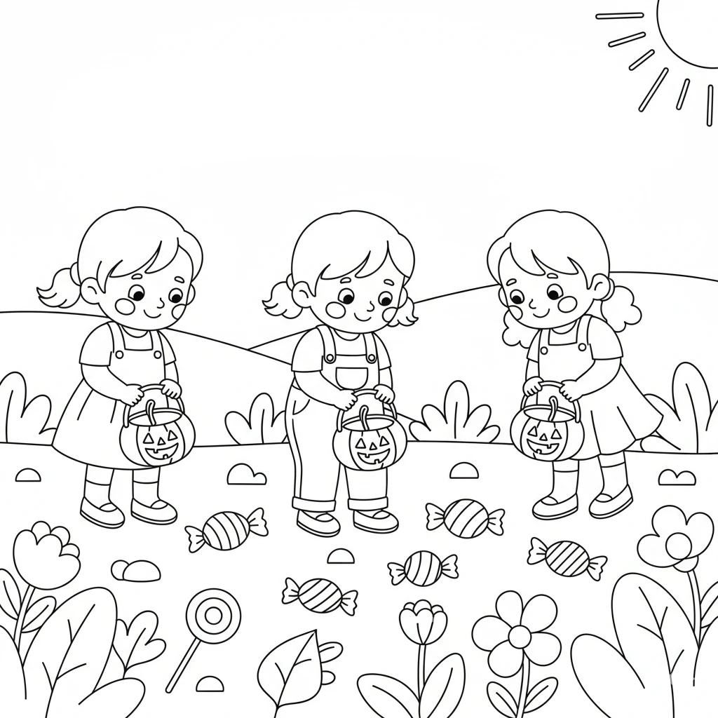 coloriage Chasse aux Bonbons a telecharger