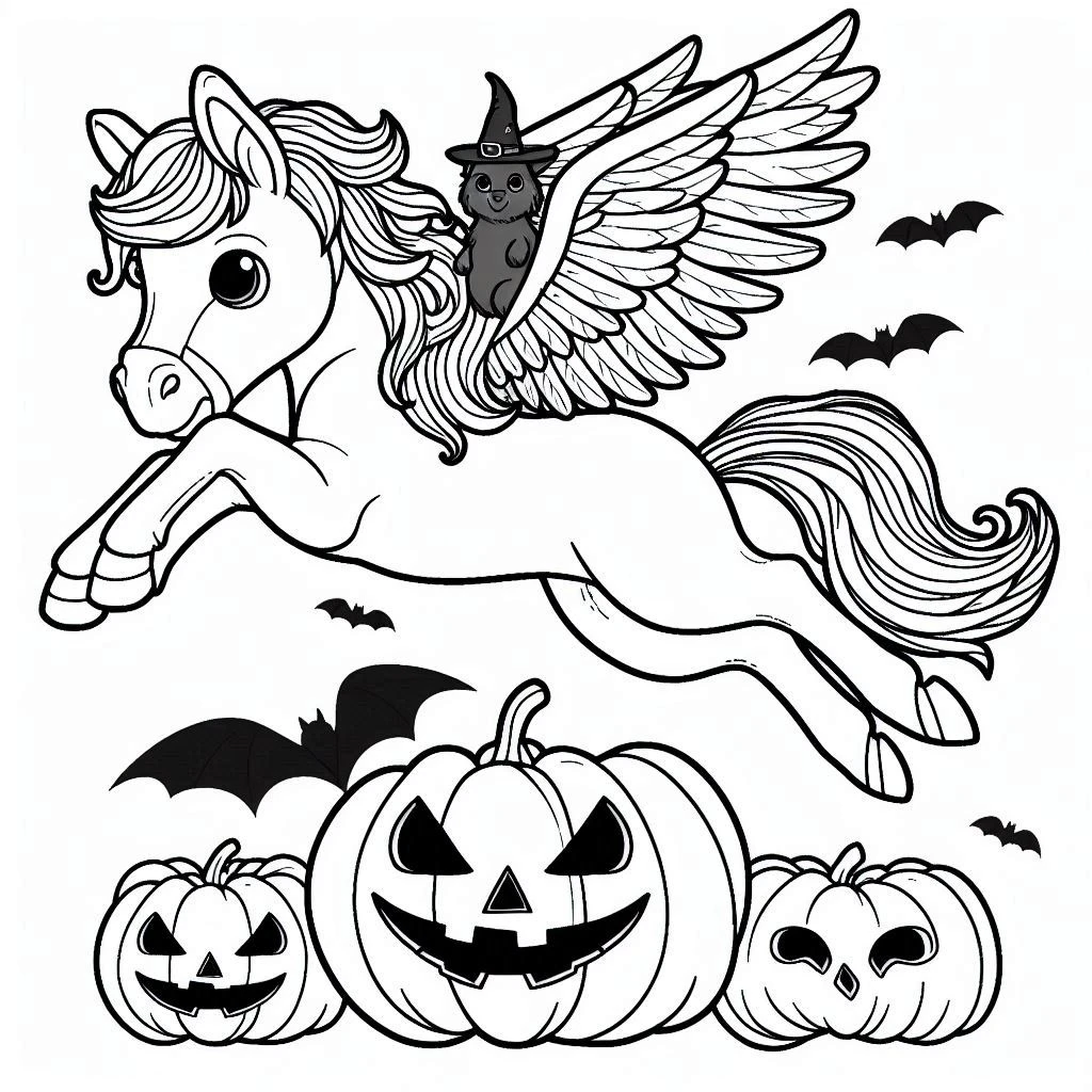 coloriage Cheval qui saute pour enfant de 6 ans