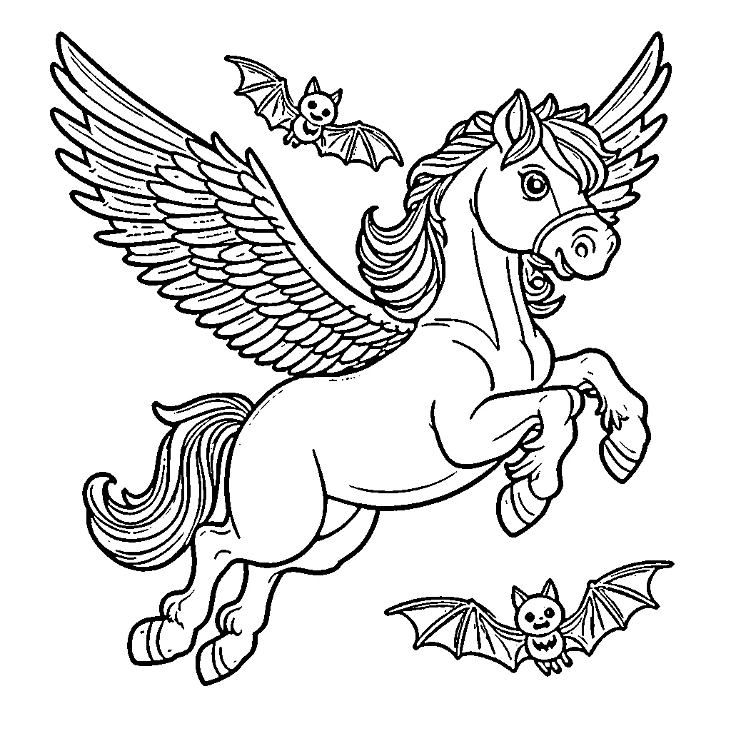 coloriage Cheval qui saute pour enfant