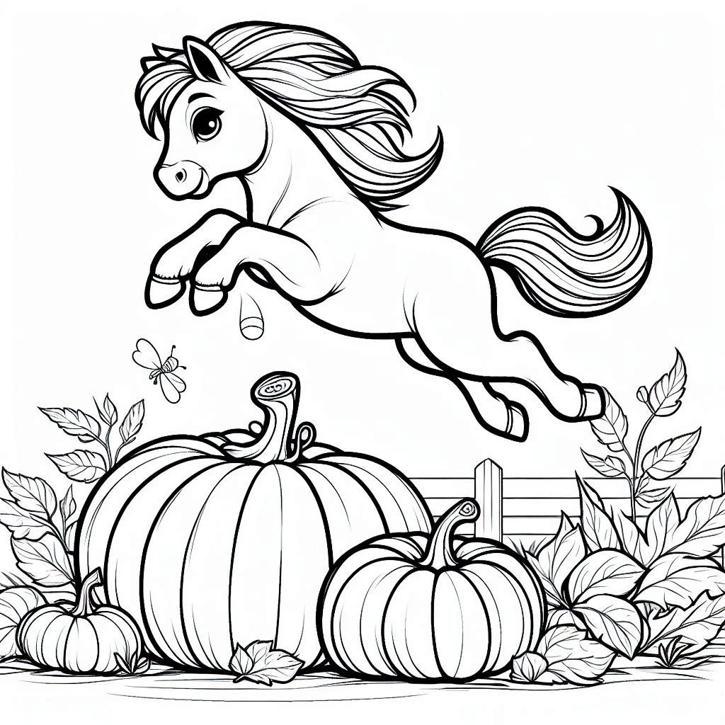 coloriage Cheval qui saute a imprimer gratuit