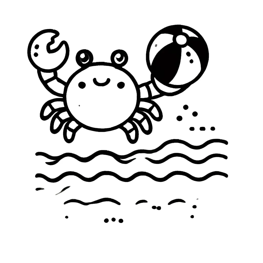 coloriage Crabe pour enfant a imprimer gratuit