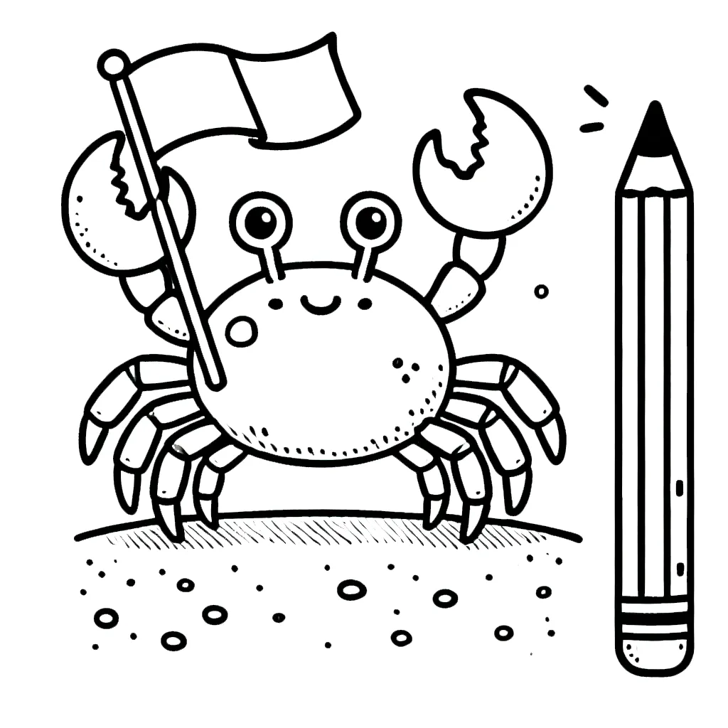 coloriage Crabe à imprimer pour enfants