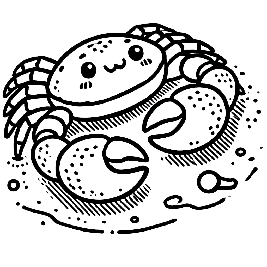 coloriage Crabe à imprimer pdf gratuit