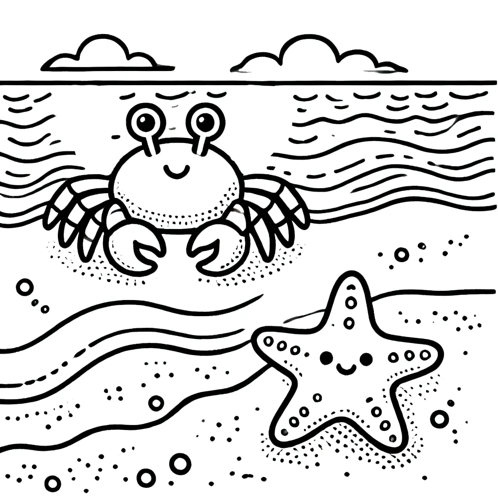 coloriage Crabe en ligne pour enfant